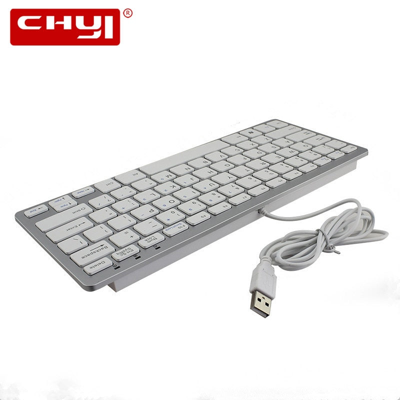 USB Cable Keyboard with 78-Key Ultra-thin Keyboard Gaming Keyboard with Preset and Customizable for PC & Mac Gamer Keyboards