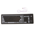 Silicone Folding Keyboard Foldable Keyboard Waterproof USB Wired Keyboard 103 Keys Silicone Soft Keyboard