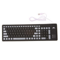 Silicone Folding Keyboard Foldable Keyboard Waterproof USB Wired Keyboard 103 Keys Silicone Soft Keyboard