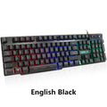 Wired Gaming Keyboard Mechanical Feeling Backlit Keyboards USB 104 Keycaps Russian Keyboard Waterproof Computer Game Keyboards