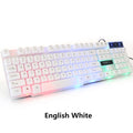 Wired Gaming Keyboard Mechanical Feeling Backlit Keyboards USB 104 Keycaps Russian Keyboard Waterproof Computer Game Keyboards